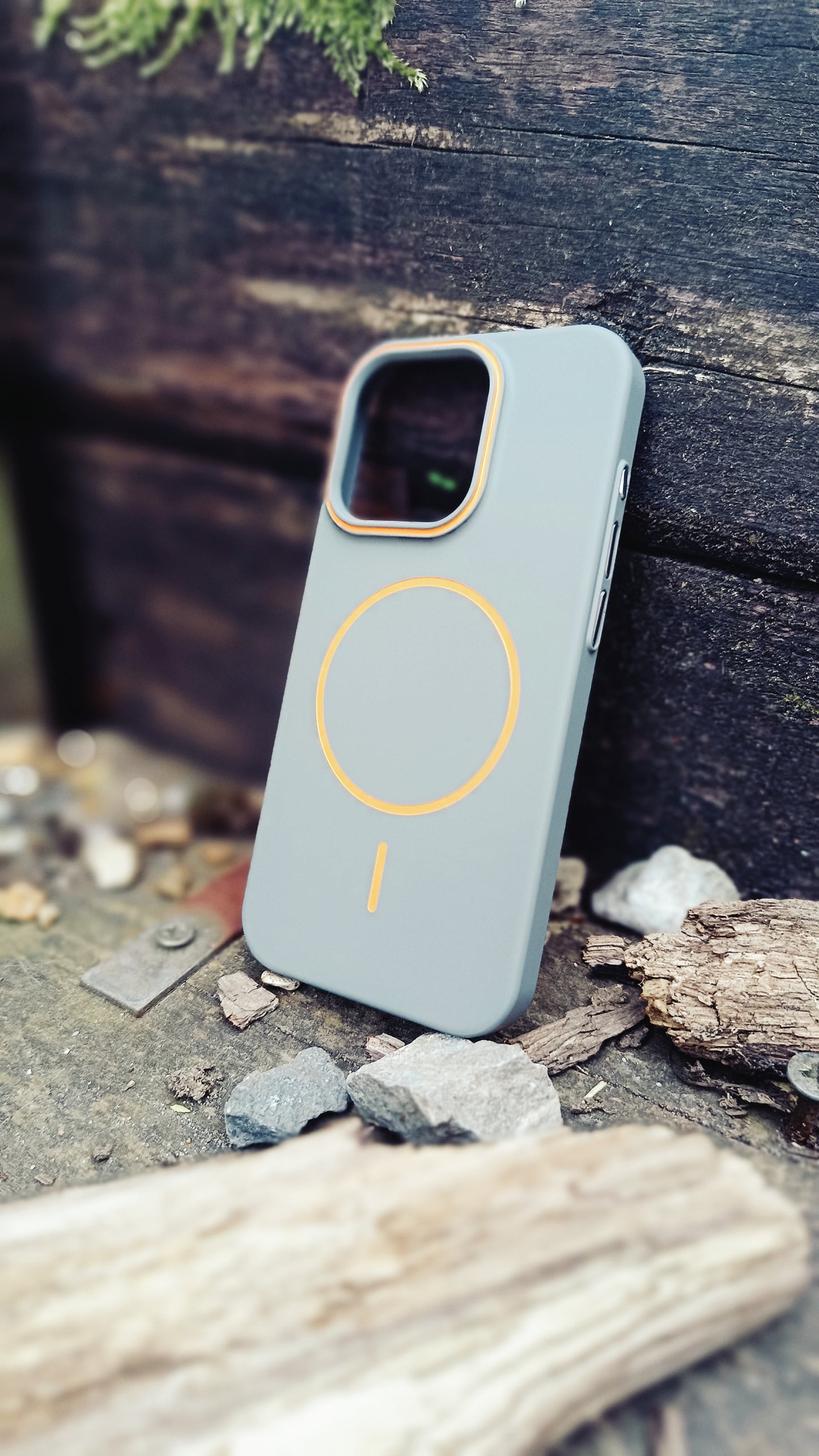 iphone 15 Pro Ultra thin Protective Case - Orange Ring