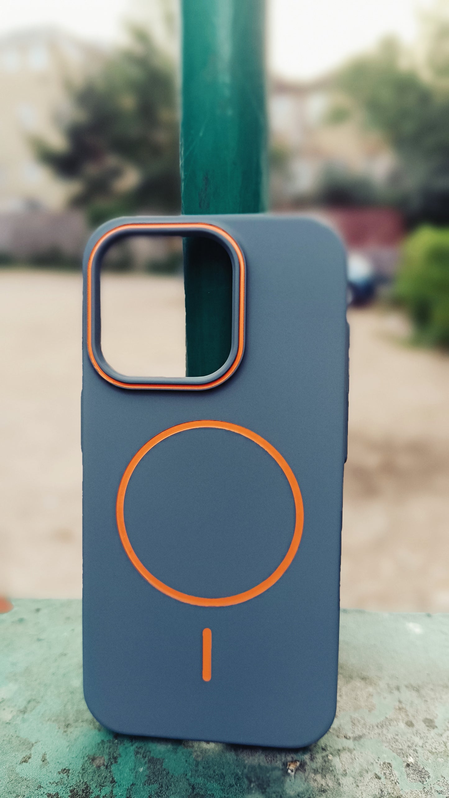 iphone 15 Pro Ultra thin Protective Case - Orange Ring