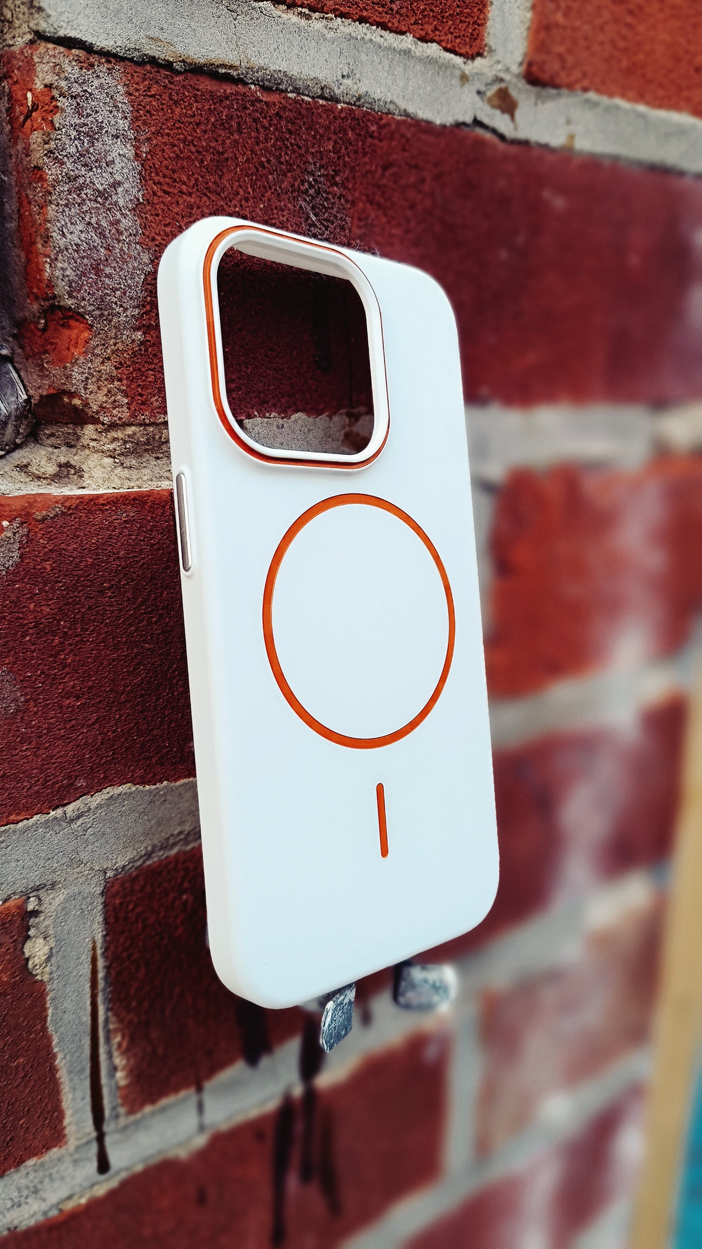 iphone 15 Pro Ultra thin Protective Case - Orange Ring