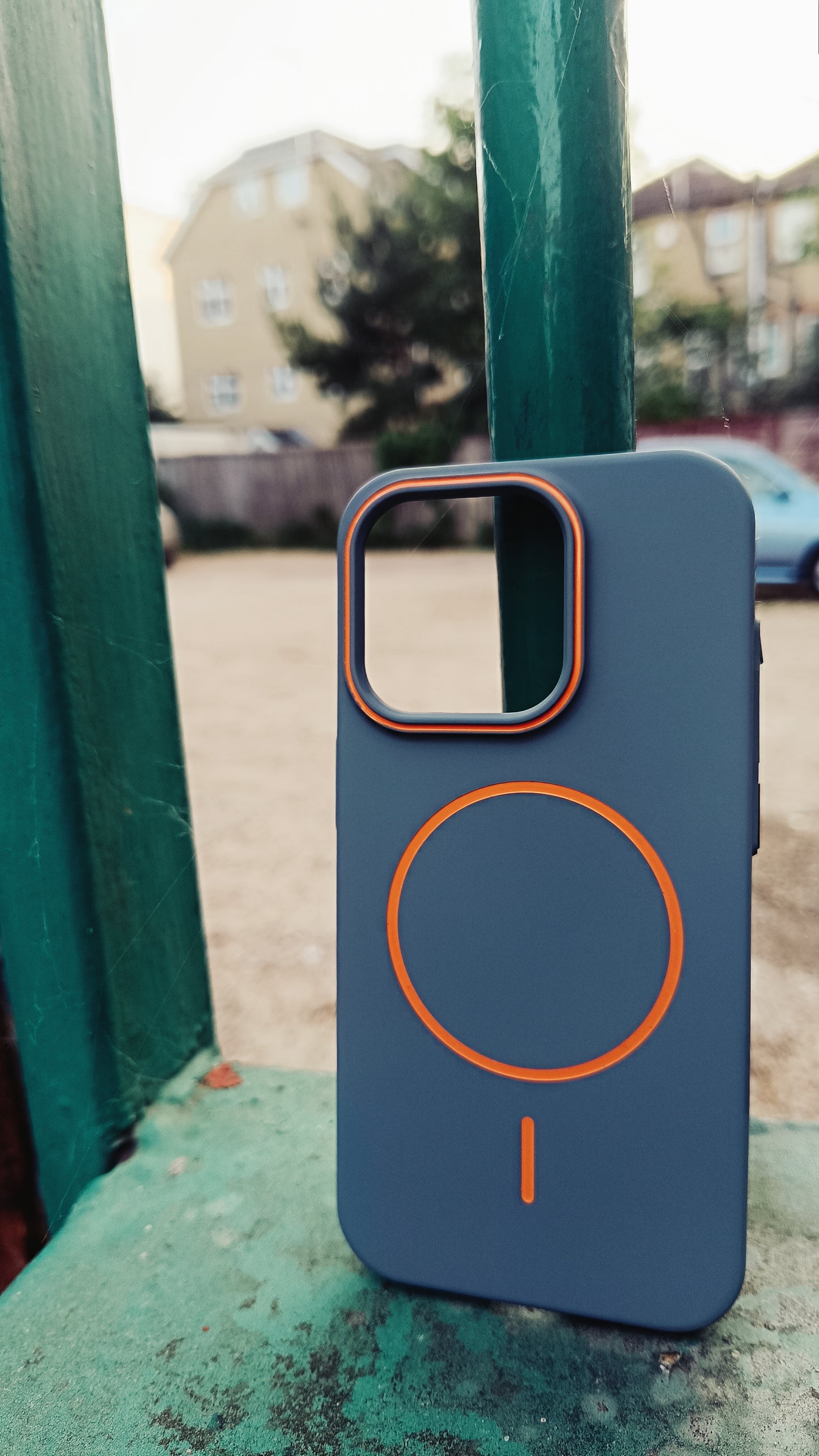 iphone 15 Pro Ultra thin Protective Case - Orange Ring